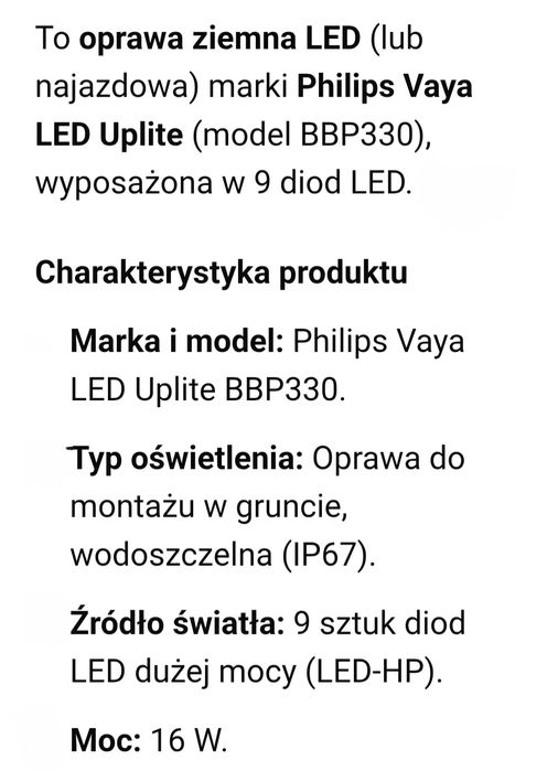 Oprawa najazdowa Philips 16W