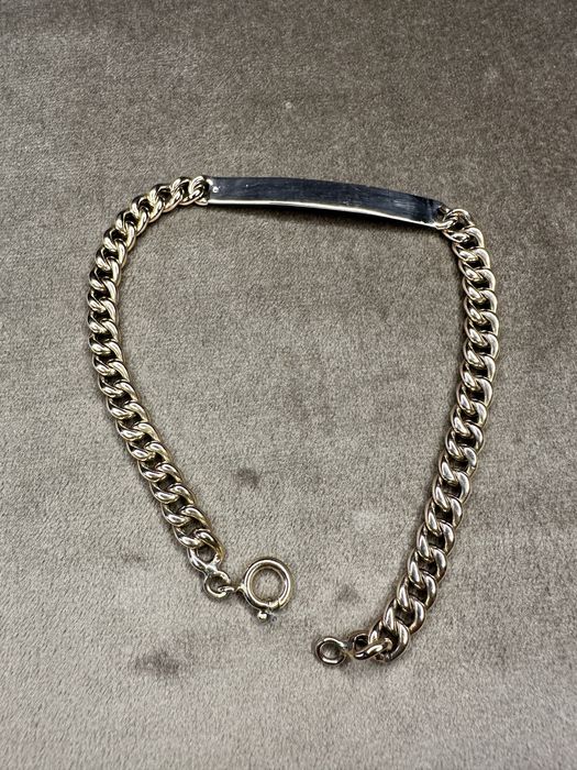 Pulseira com chapa em ouro 19, 2 quilates