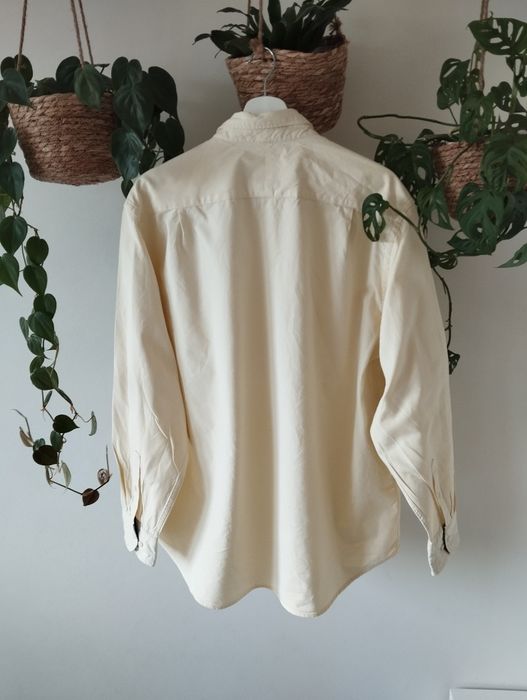 Męska koszula bawełniana, żółta, maślana, wiosenna, premium  r.XL Char