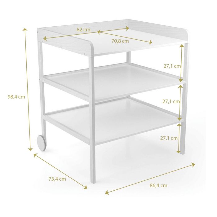 Móvel branco muda-fraldas (trocador)