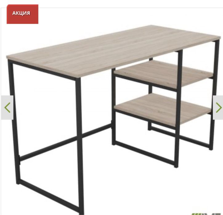 Стол компьютерный Jet JT1200 (1187х550х750Н) черный/Дуб Сонома 10шт