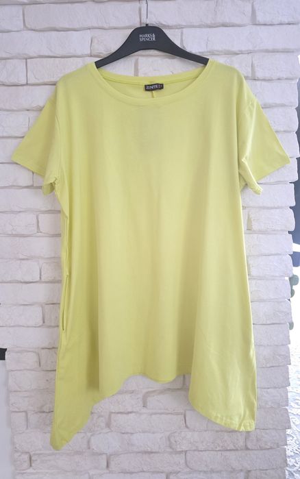 Zentex rozszerzana tunika bawełna plus size xxxl 50 52