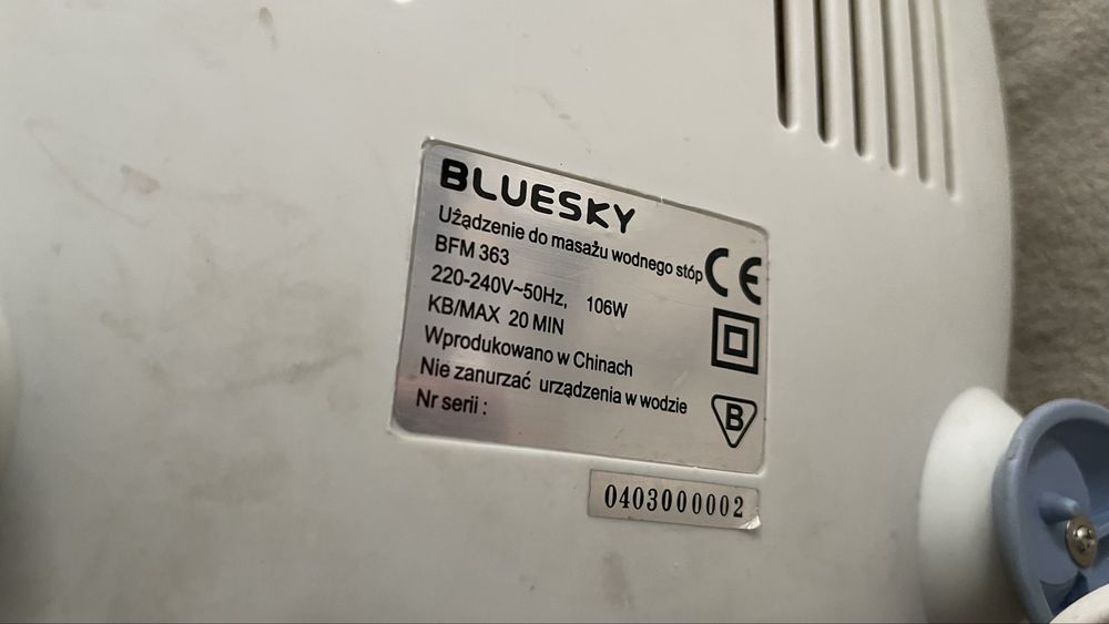 Wodny masażer do stóp Bluesky – relaks i regeneracja