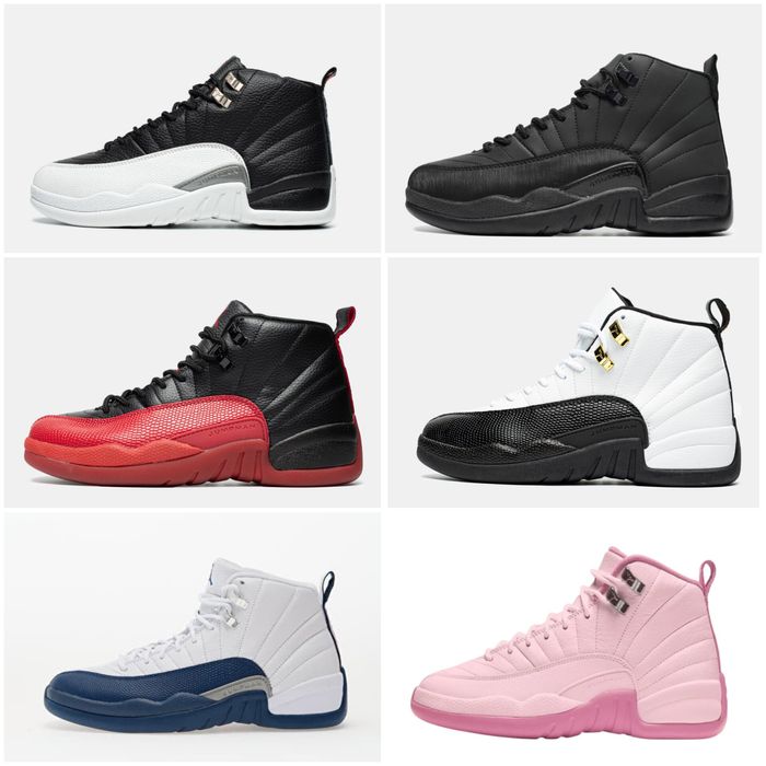 р36-45 Кросівки Air Jordan 12 Retro Black White Red