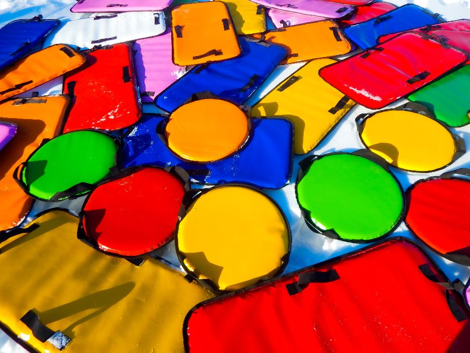 Льодянка м`яка. Санки. Ватрушка. Сноуборд. Ледянка