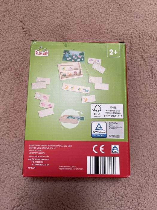 Playland Drewniana gra edukacyjna Domino