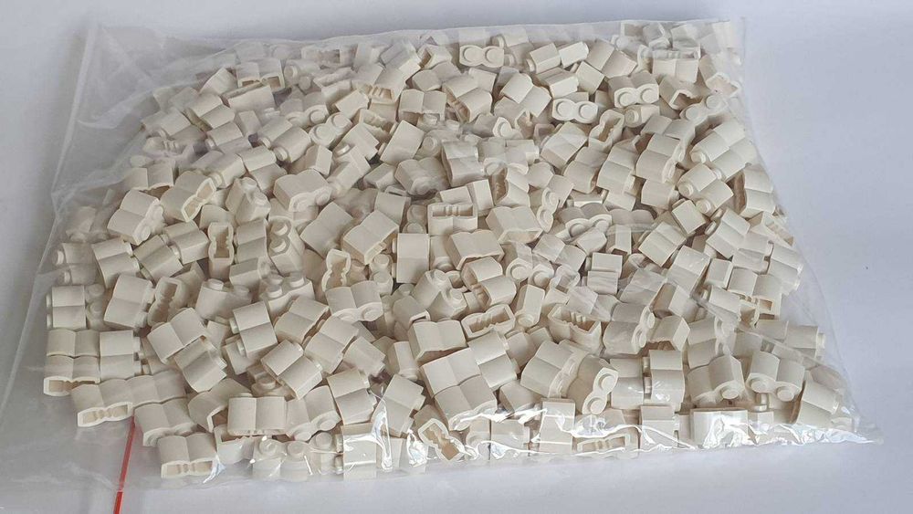 Klocki, biała palisada 1x2, LEGO 30136, 500 szt nowe