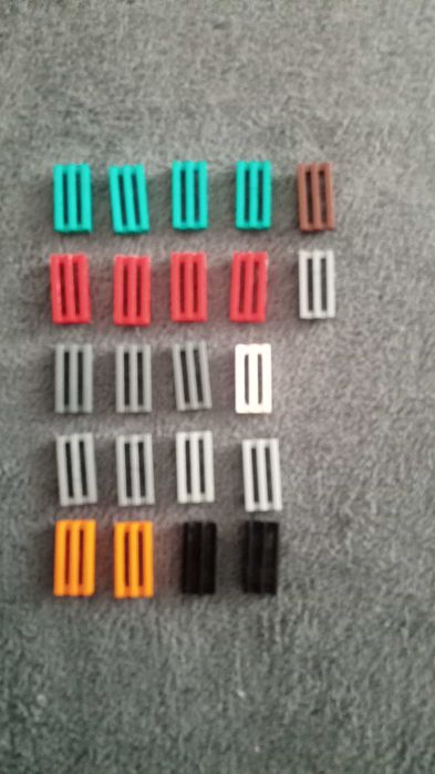LEGO Klocek 1x2 Grill mix 22 szt 22szt