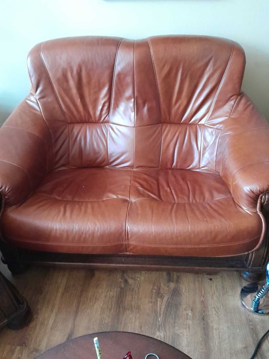 sofa i fotel skórzany