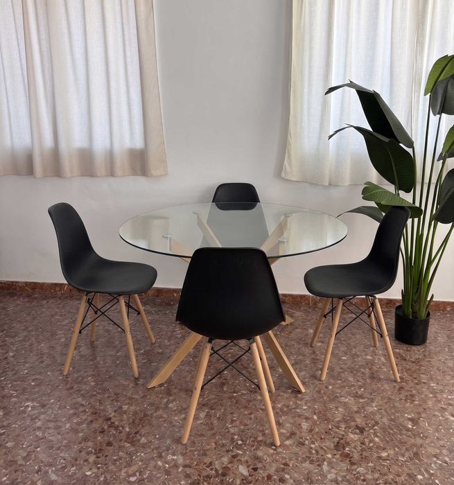 Mesa de jantar redonda + 4 cadeiras SÓ 193€ - envío gratis!