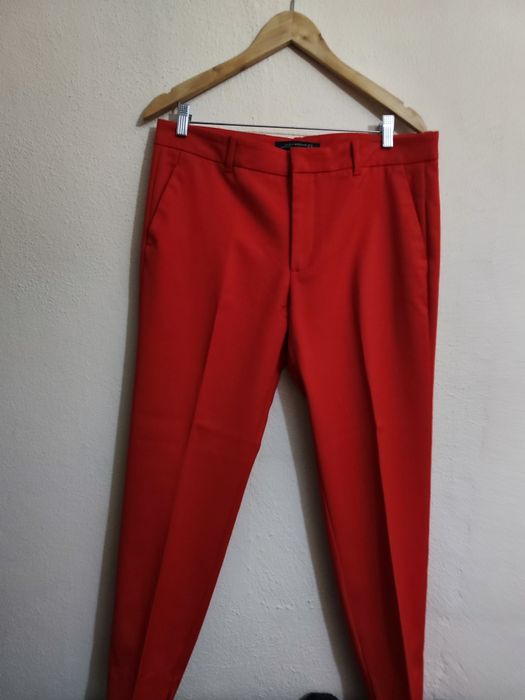 Calças clássicas Zara Woman vermelhas n 42