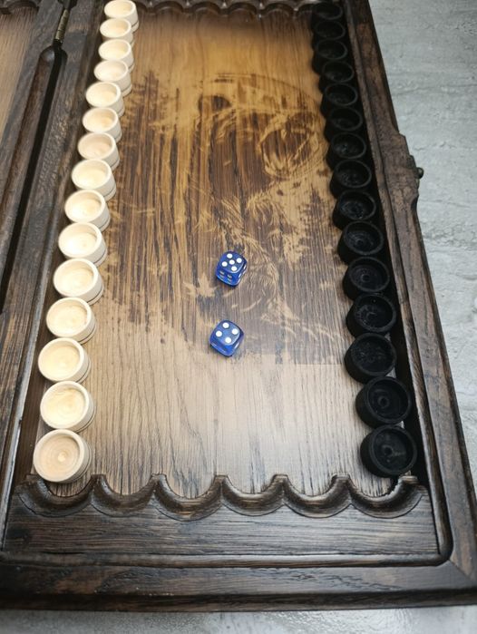 Новi нарди з натурального дуба 40х40см