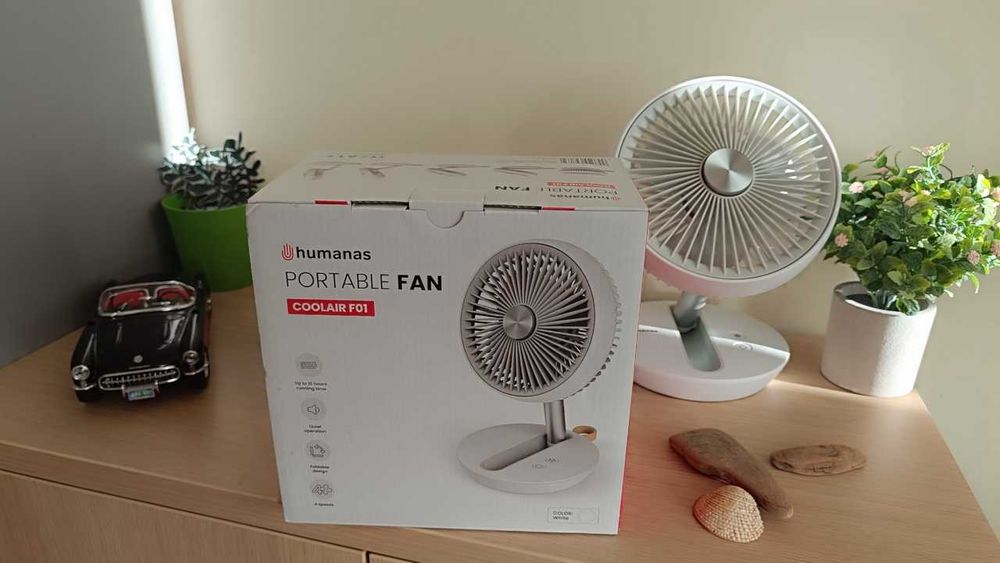 Kurier0PLN,Wentylator akumulatorowy 15h Humanas CoolAir,przenośnyUSB-C