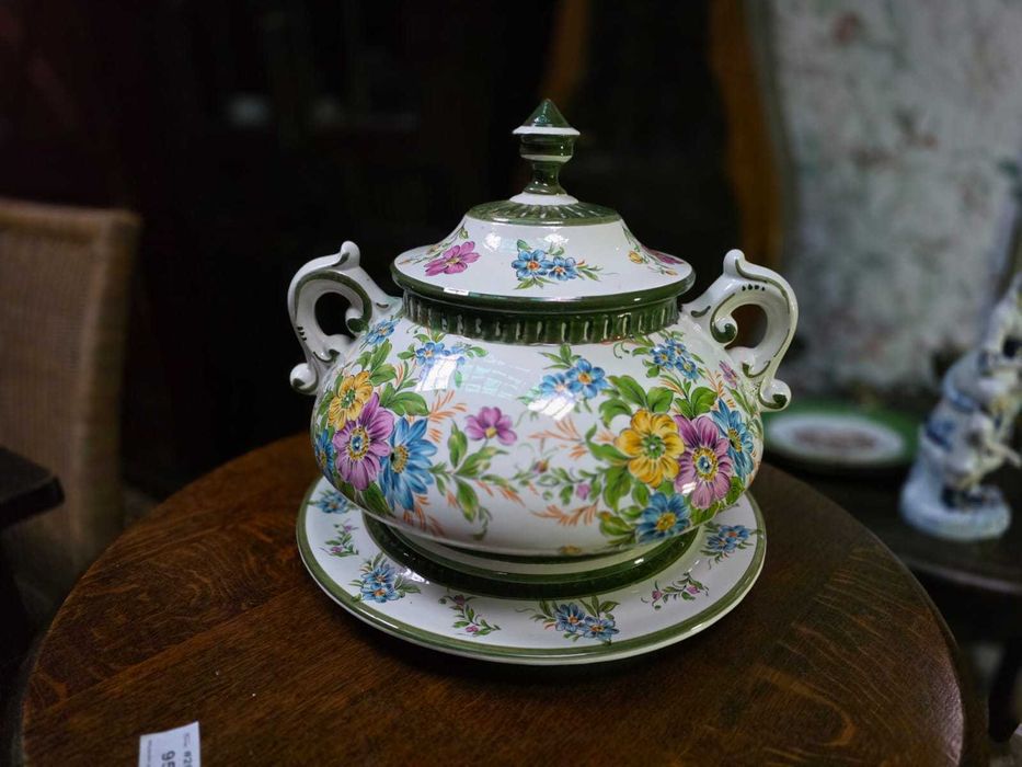 Duża waza dekoracyjna porcelana ręcznie malowana 40cm #348 Stylowy Węgrów