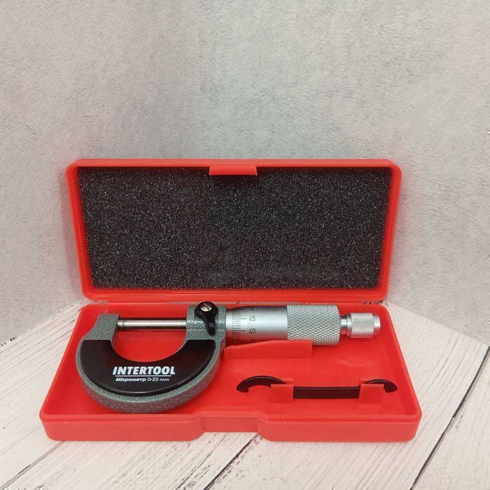 Микрометр 0-25 мм INTERTOOL MT-3041