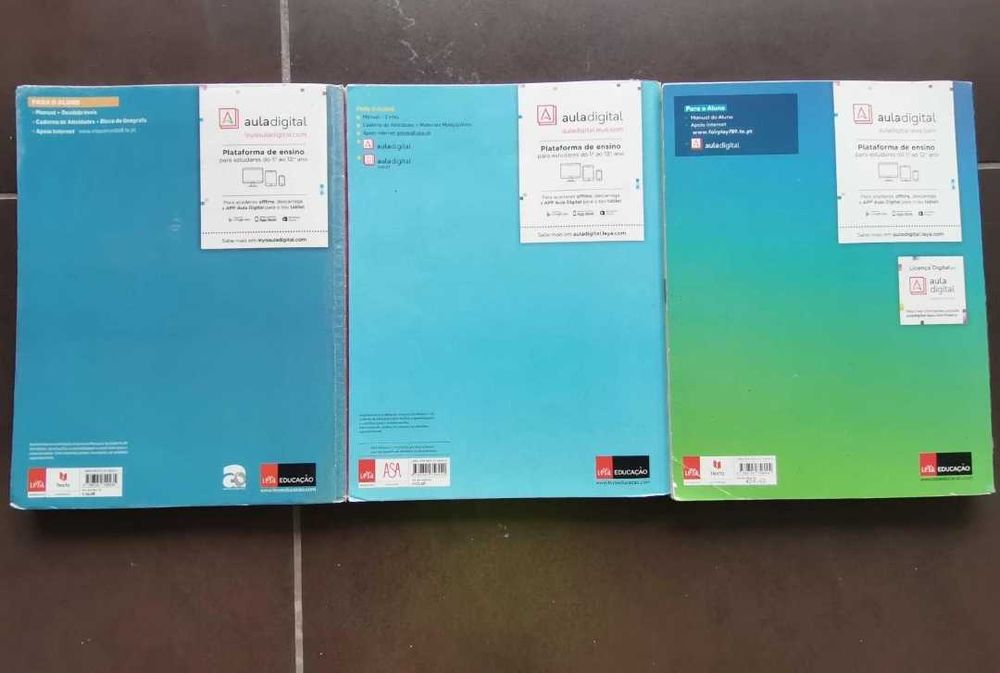 Manuais e Livros de fichas do 8°Ano