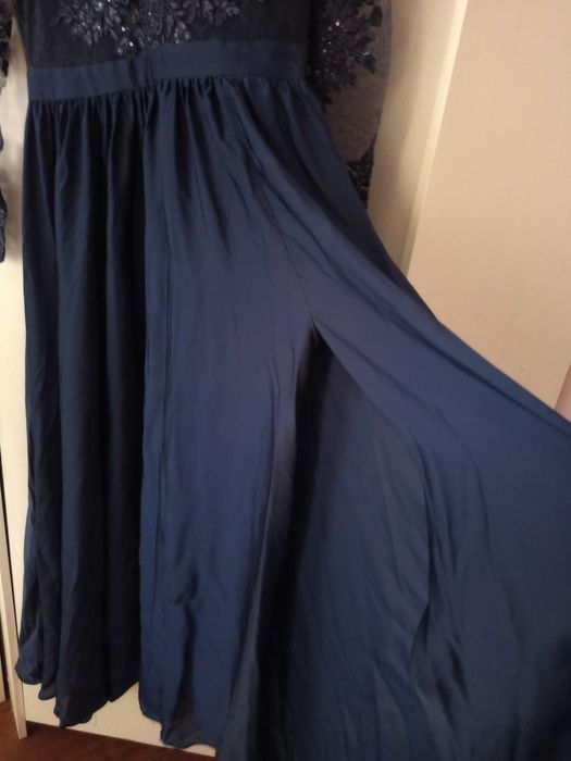 Elegancka granatowa sukienka 42 stilove