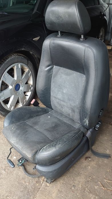Fotel kierowcy Mondeo mk3 półskóra alkantara