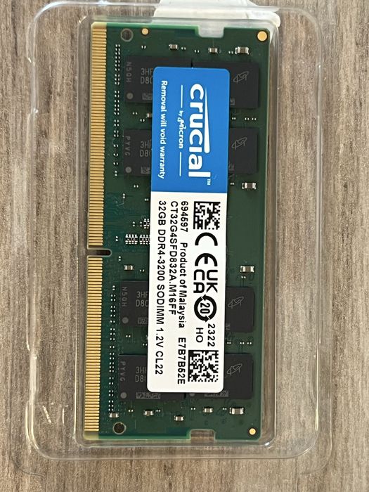 Crucial DDR4-3200 SODIMM 32Gb