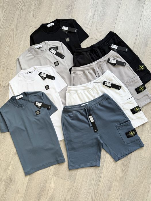 Комплект на літо Stone Island (футболка + шорти)