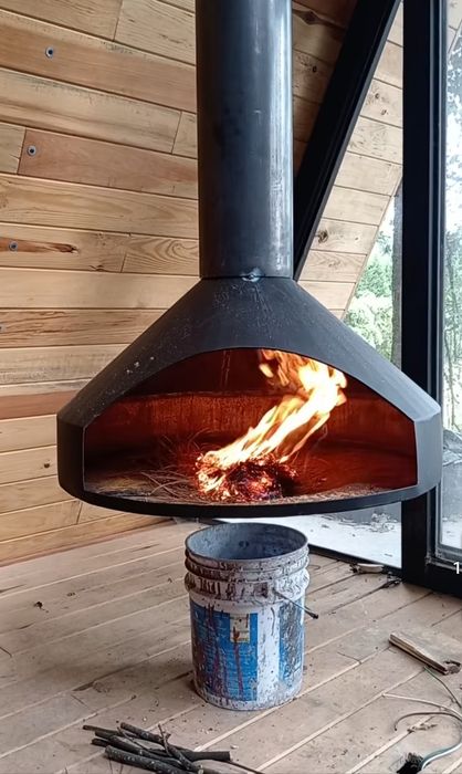 Wiszące palenisko ogrodowe tarasowe, kominek ogrzewacz