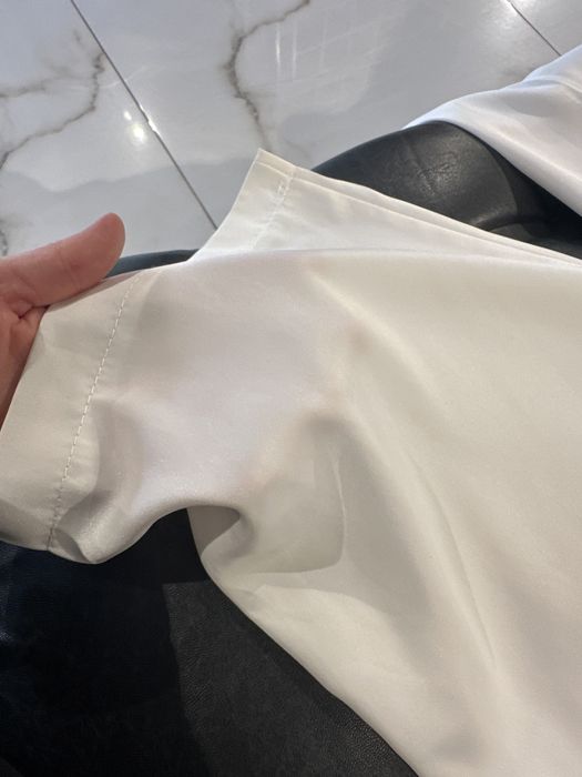 Атласні штани молочні/ білі