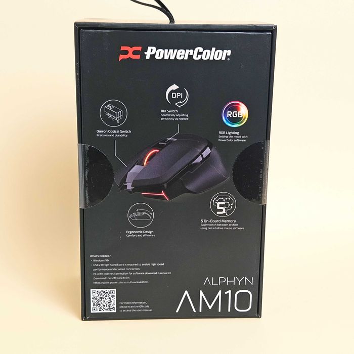 Бездротова миша PowerColor Alphyn AM10 Wireless Black | White 8000 Гц