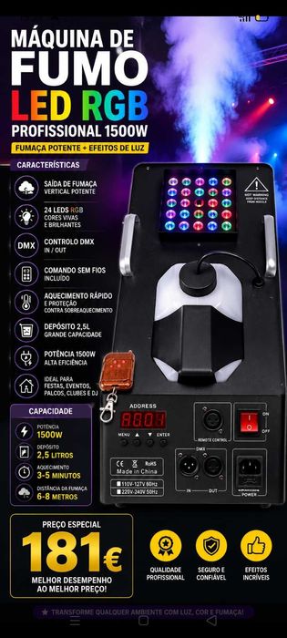 Máquina de Fumo DJ. 181€. Oportunidade