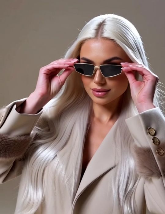 Женские Солнцезащитные Очки с Разными Цветами Линз Gold Metal