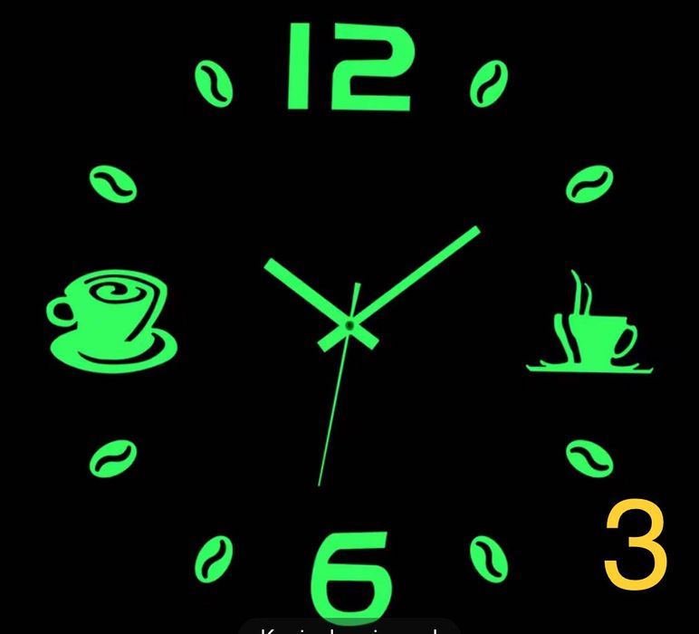 Настінний годинник Clock now Люмінесцентний. Безшумні.