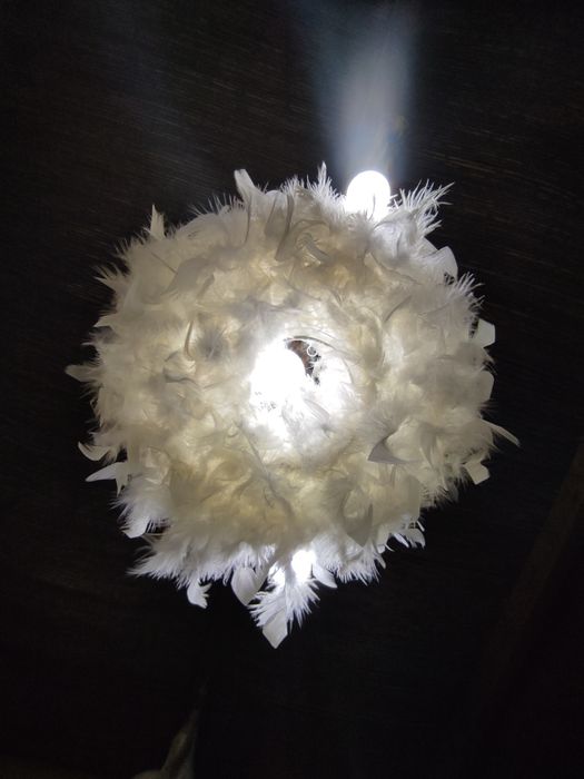 2 Luminária de penas.