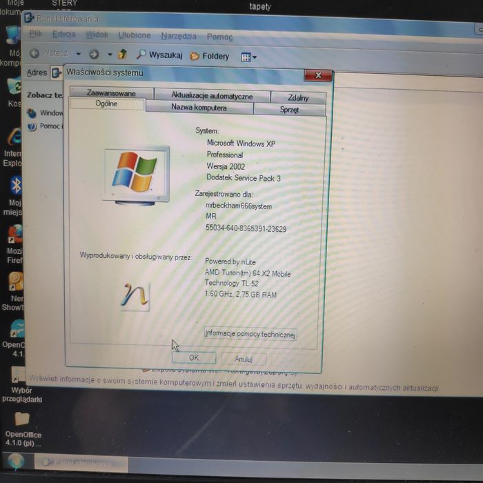 Acer aspire 5100 z systemem XP działa