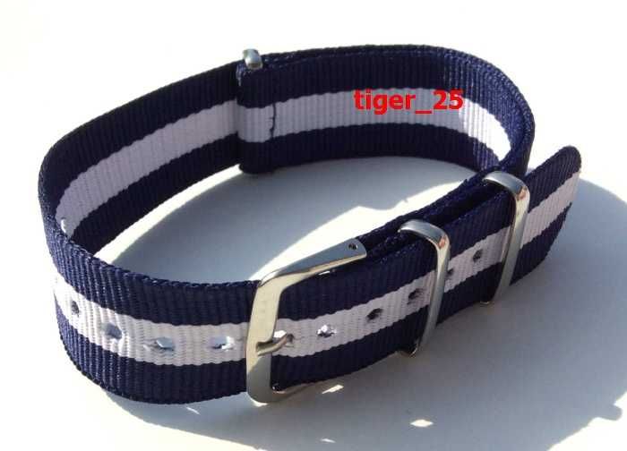 Pasek do zegarka NATO nylonowy parciany 18mm 20mm 22mm strap bond