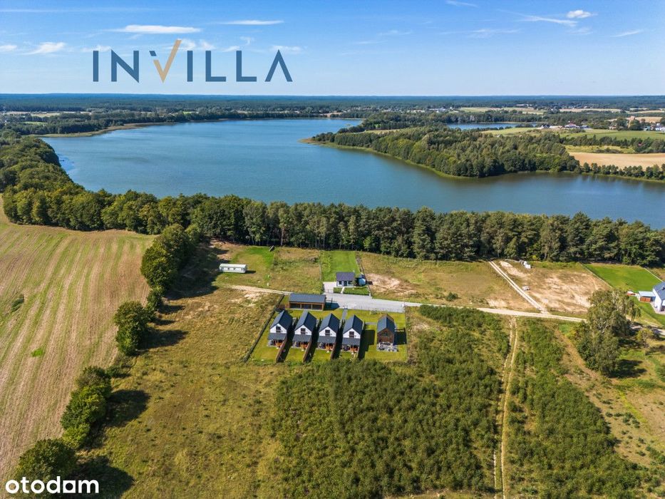 5 domków, prywatna plaża przy jeziorze, Kaszuby