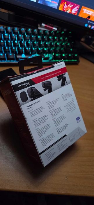 Hyperx Vision S - Webcam com 3 anos de garantia, fechada e selada