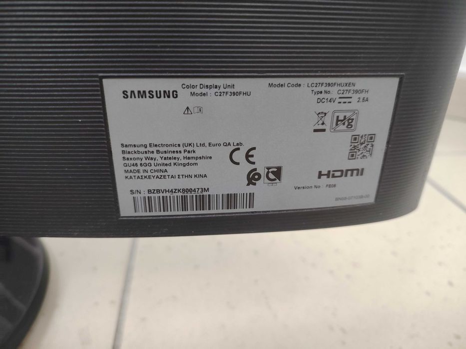 Monitor SAMSUNG C27F390FHU 27" 1920x1080px