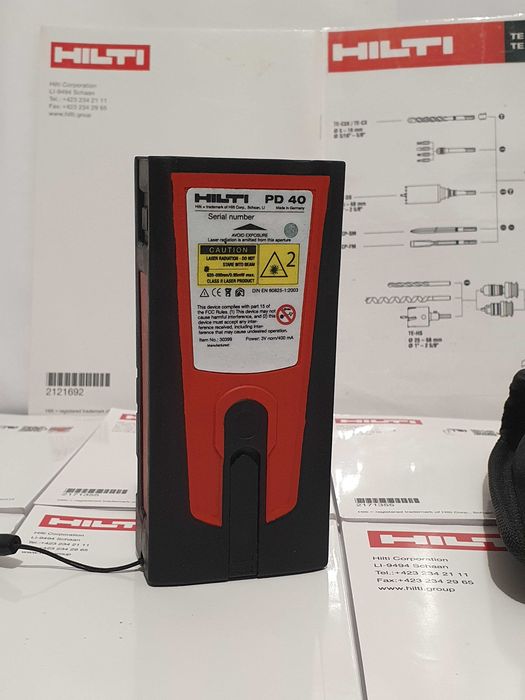HILTI PD 40 dalmierz laserowy miarka miernik pd-e wurth leica Pomiar do 200m podświetlany ekran Super stan