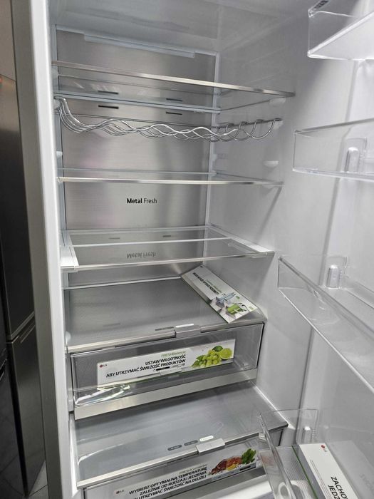 OUTLET nowa Lodówka LG GBB72PZUGN Srebrna NoFrost gwar 2 lata R7