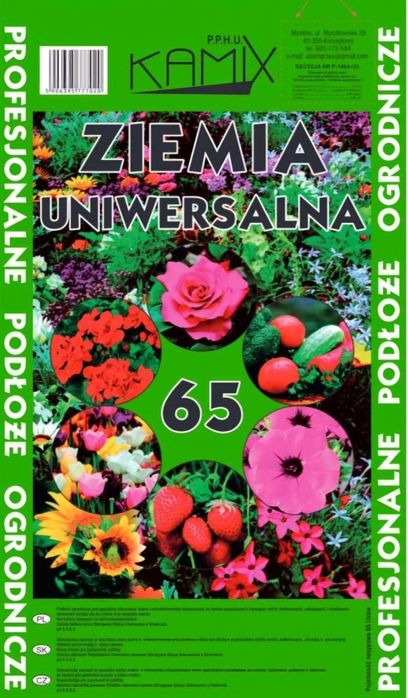 Ziemia Uniwersalna PALETA 30szt 65l do kwiatów warzyw torf