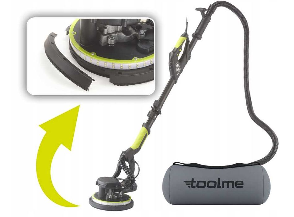 Szlifierka Żyrafa Do Gipsu Gładzi Tynku Led Torba 1900W TM250 Nowa