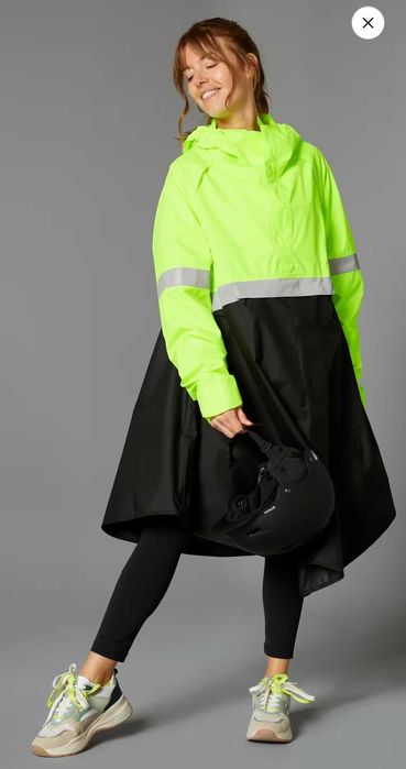 Poncho / Capa neon c/ refletores Impermeável - NOVA