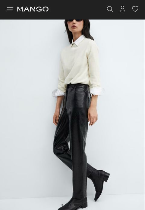 Пролам шкіряні штани крокодил mango