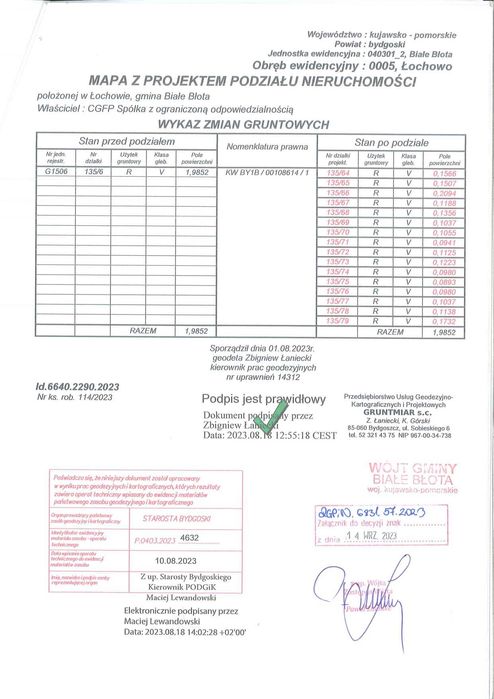 Działka z miejscowym planem pod zabudowę jednorodzinną, Łochowo 135/65
