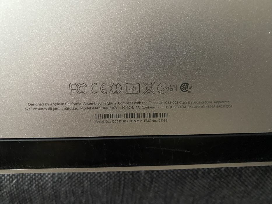 Apple Imac 27’ A1419 z oryginalnym pudełkiem