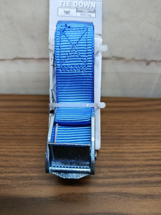 Pas transportowy spinający bagaż do walizki 2,5 cm x 3,5 m niebieski