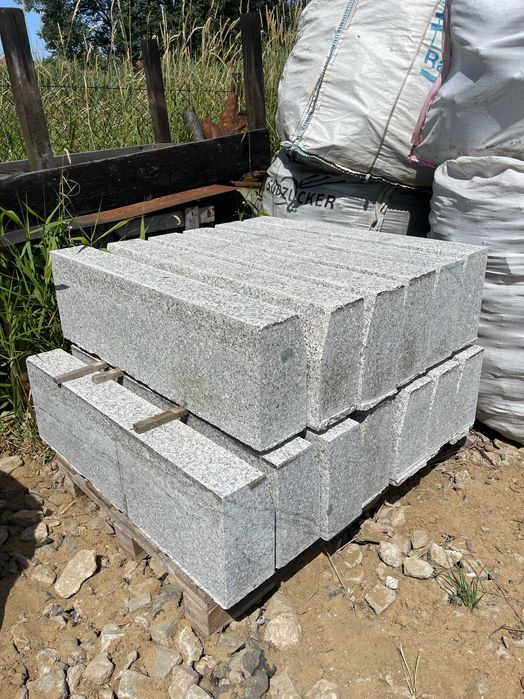 OBRZEŻE GRANITOWE 6 cm, 8 cm, 10 cm, 12 cm SCHODY GRANITOWE 3-20 cm Oporniki Obrzeża Stopnie Granit Krawężniki Krawężnik Drogowy Kostka Granitowa