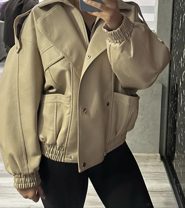 Шкіряна куртка оверсайз