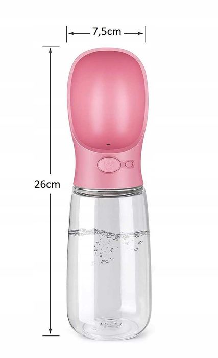 Turystyczna butelka z miską na wodę dla psa 550ml