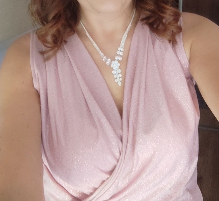 Pudrowe Sukienka rozmiar 38