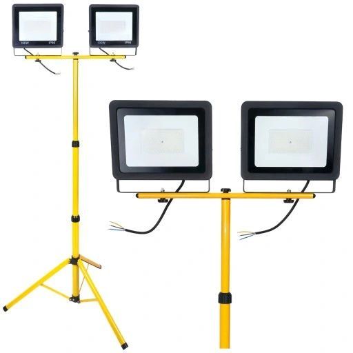 halogen naświetlacz led 2x 100w + statyw budowlany